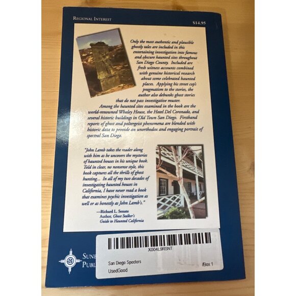 San Diego Specters by John J. Lamb Ghost Stories Paranormal Book Softcover 2007 - Picture 2 of 9